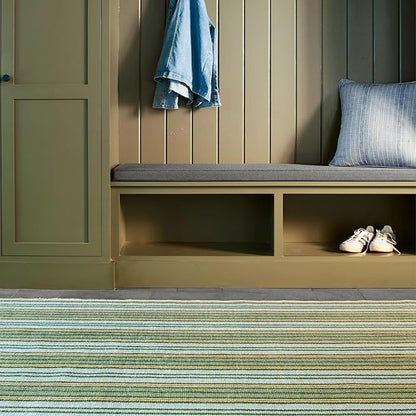 Dash and Albert Caravan Machine Washable Area Rug - 5' x 8' Multicolor Stripe Washable Accent Rug Durable, High Traffic Area Kitchen, Hallway, Bedroom, Stairs