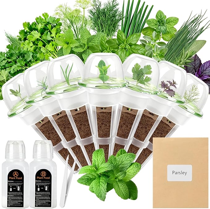 Gourmet Herb Seed Pod Kit - 12-Pod Set with Parsley, Thyme, Mint, Cilantro, Dill, and Oregano - Universal Compatibility with All Hydroponic Systems
