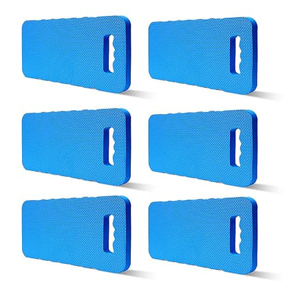 Gardzen 6-Pack Garden Kneeling Cushions - For Gardening, Baby Bath, Yoga, Pilates, Exercise, 16"x8"x1", Blue