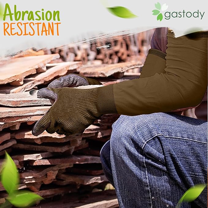 Long Sleeve Gardening Gloves Women and Men - Long Cuff Garden Gloves, Multipurpose Heavy Duty Outdoor and Indoor