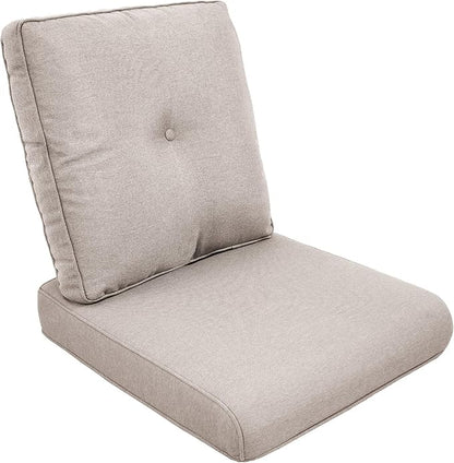 Outdoor Chair Cushions - 22" x 25" x 4" Patio Furniture Cushions with Water Resistant & Removable Cover, 28D High Density Sponge Patio Cushion for Outdoor Furniture Couch Rocker Chair, Beige