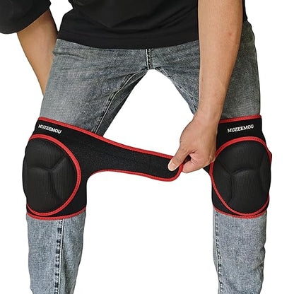 Knee Pads for Athletic Use,Gardening,Flooring - Thick EVA Foam Cushion, Non-Slip Silicone & Adjustable Straps (S/M/L), Breathable Unisex Garden Kneeling Pad with Extended Comfort