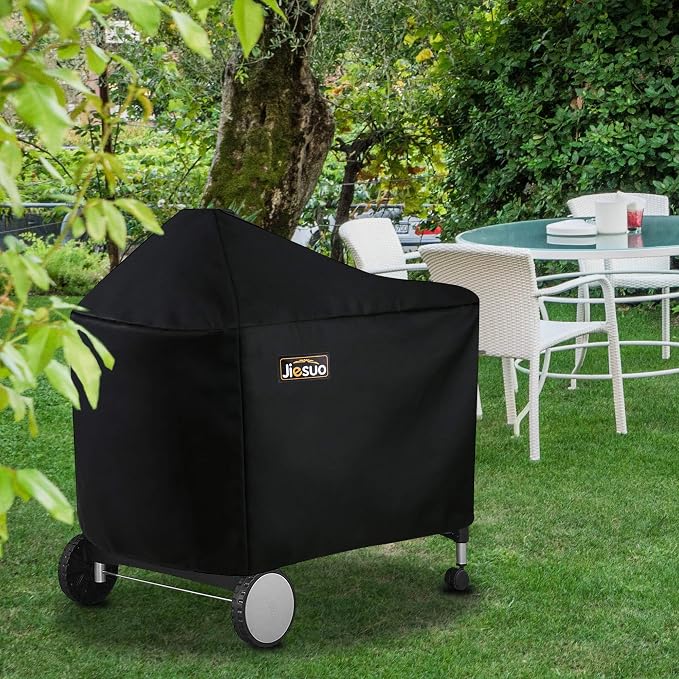 BBQ Grill Cover for Weber Performer Deluxe Charcoal: Heavy Duty Waterproof 22 Inch BBQ Cover for Weber Performer Charcoal Grills