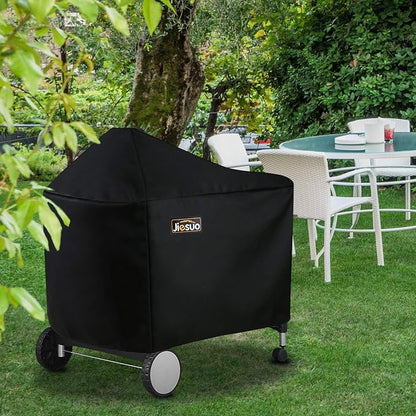 BBQ Grill Cover for Weber Performer Deluxe Charcoal: Heavy Duty Waterproof 22 Inch BBQ Cover for Weber Performer Charcoal Grills