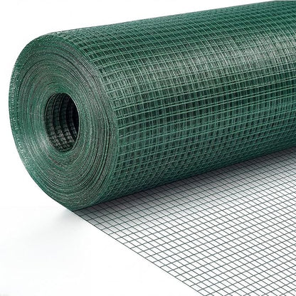 Tatuo Hardware Cloth 1/2 Inch 48in x 150ft Hot Dip Galvanized After Welded Cage Mesh Rolls 21 Gauge Metal Chicken Wire Roll Wire Fencing Poultry Netting for Raised Garden Rodent Animals(Green)