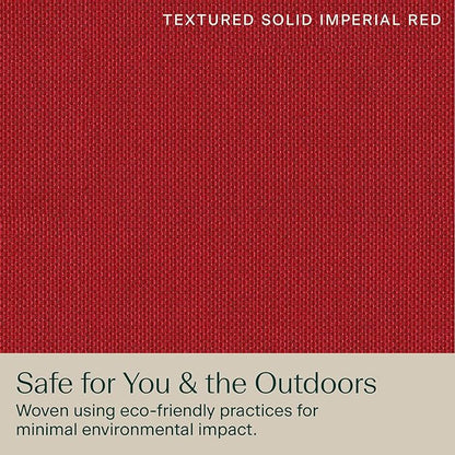Honeycomb Outdoor Heritage Chaise, 22.5" W x 70" L, Textured Solid Imperial Red Chair Cushion for Patio Furniture
