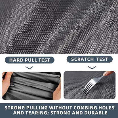 KPT BBQ Grill Covers Heavy Duty Waterproof - 60-68 Inches, UV & Fade Resistant, All Weather Universal Gas Grill Cover for Weber, Brinkmann, Char Broil, Nexgrill - Black