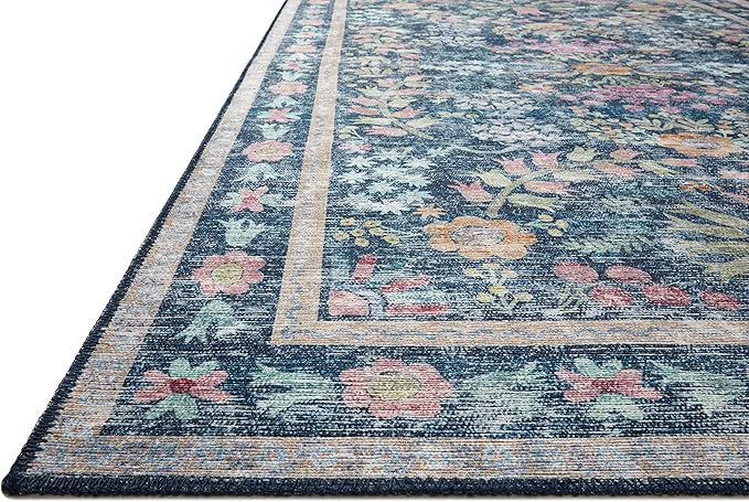 Loloi Rifle Paper Co. Maison Collection MAO-06 Blue/Multi 2'-6" x 9'-6", .19" Pile Height, Runner Rug