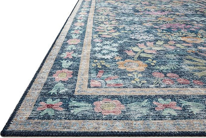 Loloi Rifle Paper Co. Maison Collection MAO-06 Blue/Multi 2'-6" x 9'-6", .19" Pile Height, Runner Rug