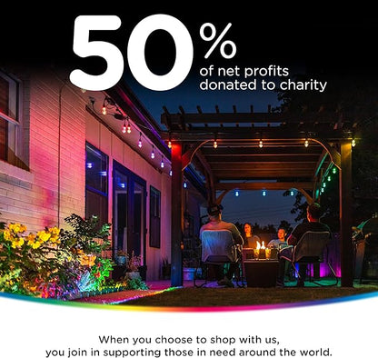 Enbrighten Vibe Eternity Permanent Outdoor Lights for House, 100 Feet, 72 RGBWIC LEDs, Close Spacing, 33lm, Color Changing, Christmas, Eave Lighting, Smart App, Works with Alexa, Google Home, 81103