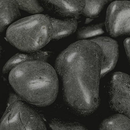 MSI Decorative Polished Black Pebbles, 0.8 inch - 1.2 inch, 40 lb. Bag(Pallet/ 55 Bags)