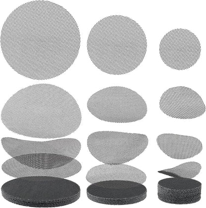 Bonsai Mesh for Plant Pot Drainage Screen 2 3 4 Inch Assorted Sizes, 100 Pcs Plastic Round Flower Pot Hole Mesh Screen Cover Pad, Planter Bottom Drainage Inserts Grid Mat for Potted Succulent