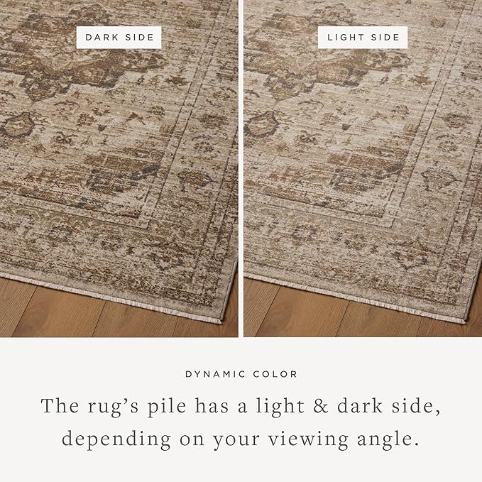 Loloi Haywood Collection HYD-03 Natural/Bark 3'-6" x 5'-7" Accent Rug