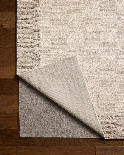 Loloi Chris Loves Julia Calvin Collection CLV-04 Ivory/Pebble 2'-3" x 3'-10" Accent Rug Checkered Neutral Soft Living Room Bedroom Carpet