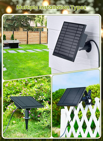 Brightown 75FT Solar String Lights Outdoor Waterproof with Remote, Solar Patio Lights with 35 Shatterproof LED Bulbs, 3 Light Mode, Dimmable & Timer, Hanging String Lights for Porch Garden Bistro