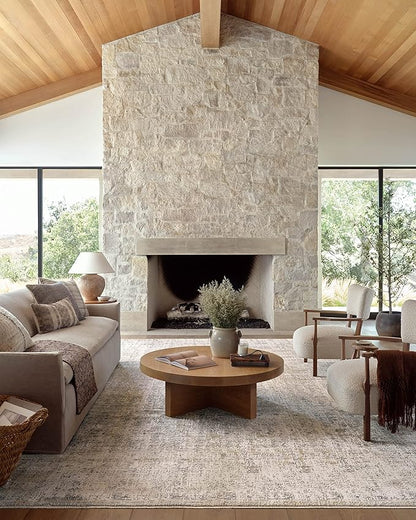 Loloi Amber Lewis Alie Collection ALE-02 Sand/Sky 11'-6'' x 15'-7'', .13'' Pile Height, Area Rug