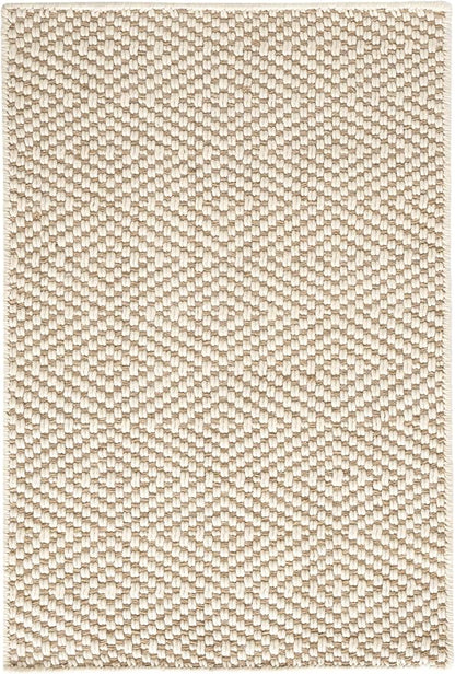 Dash and Albert Cocchi Handwoven Wool Rug, 5 X 8 Feet, Neutral Geometric Pattern - Premium Luxury Hotel Quality Soft Breathable Hypoallergenic Machine Washable Easy Care All Season Comfortable