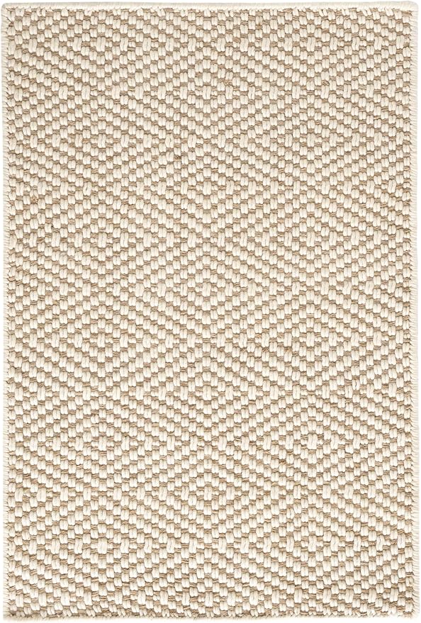 Dash and Albert Cocchi Handwoven Wool Rug, 2 X 3 Feet, Neutral Geometric Pattern - Premium Luxury Hotel Quality Soft Breathable Hypoallergenic Machine Washable Easy Care All Season Comfortable