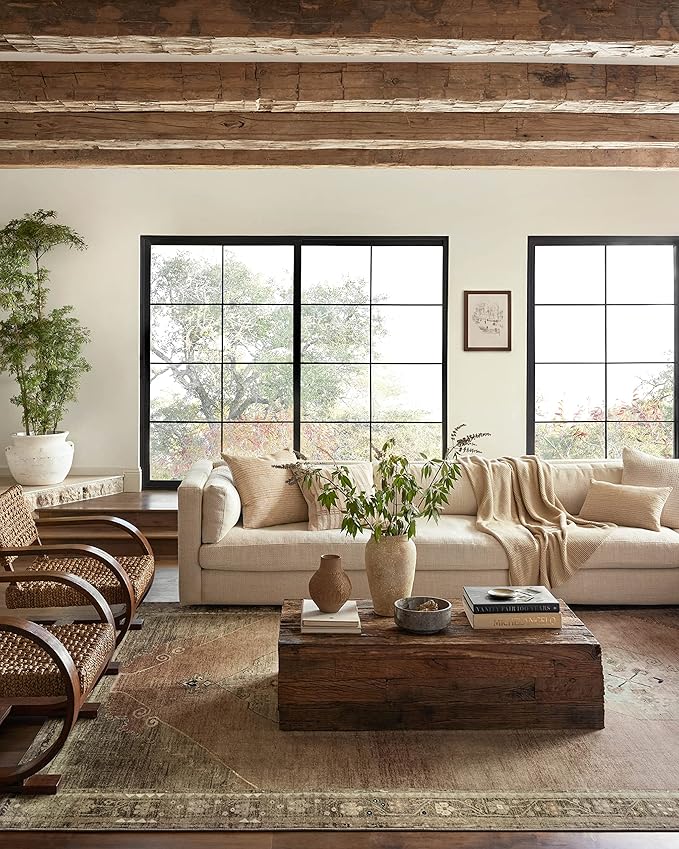 Loloi Magnolia Home by Joanna Gaines Sinclair Collection SIN-06 Clay/Tobacco 2'-3" x 11'-6", .25" Pile Height, Machine Washable, Runner Rug