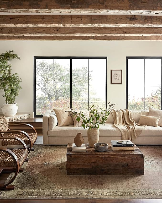 Loloi Magnolia Home by Joanna Gaines Sinclair Collection SIN-06 Clay/Tobacco 2'-3" x 7'-6", .25" Pile Height, Machine Washable, Runner Rug