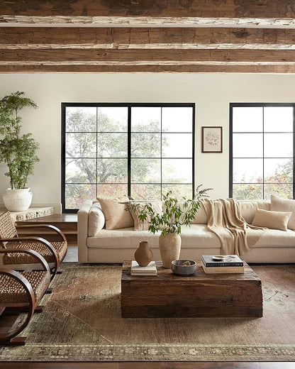 Loloi Magnolia Home by Joanna Gaines Sinclair Collection SIN-06 Clay/Tobacco 2'-3" x 7'-6", .25" Pile Height, Machine Washable, Runner Rug