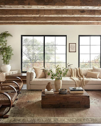 Loloi Magnolia Home by Joanna Gaines Sinclair Collection SIN-06 Clay/Tobacco 2'-0" x 5'-0", .25" Pile Height, Machine Washable, Accent Rug