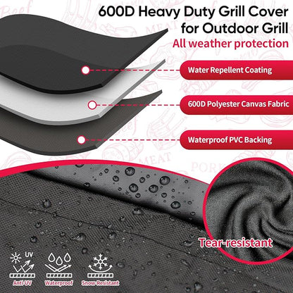 NEXCOVER Grill Cover, 30 Inch Waterproof BBQ Cover, 600D Heavy Duty Gas Grill Cover, Fade Resistant, Weather Resistant, Rip Resistant Barbecue Cover for Weber,Brinkmann, Char Broil, Holland, Jenn Air
