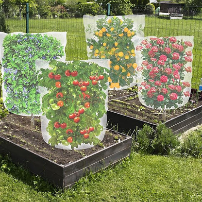 Mckanti 8 Pack Bird Netting for Blueberry Bushes, 3.2×5.2Ft Tree Netting Barrier Plant Cover Bags with Drawstring, Blueberry Bush Netting Cover for Garden to Protect Blueberry Fruit Flower Plants
