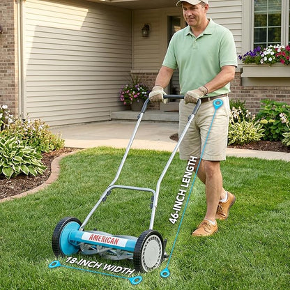 American Lawn Mower Company 2815-18 18-Inch 5-Blade Reel Push Lawn Mower