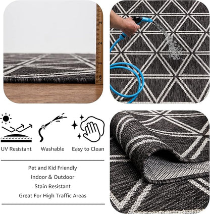 Keen Home Design Outdoor Runner Rug - 2x8 Washable Indoor/Outdoor Rug for Patio, Balcony, Kitchen, Garden, Beach, Deck and Porch. Size: 2'2" x 7'7"