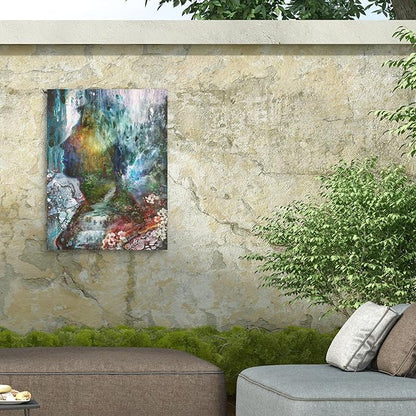 Outdoor Canvas Art - Barrett Biggers 'Forest Flow' Wall Art for Outdoor Spaces, Patios, or Gardens by Trademark Fine Art