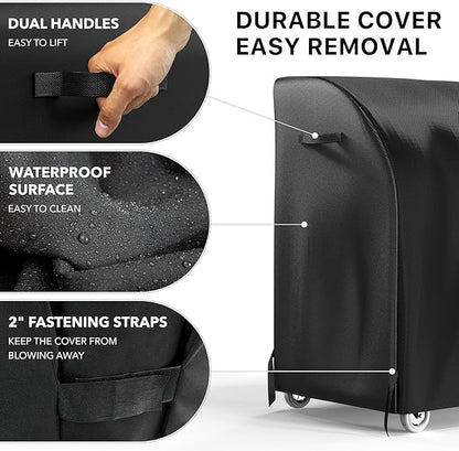 Simple Houseware 32 in. Heavy-Duty BBQ Gas Grill Cover, 600D Polyester Waterproof, Weather-Resistant