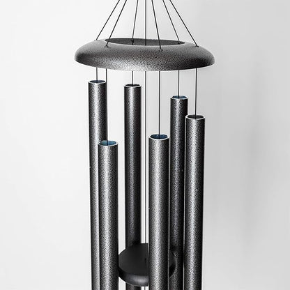 Corinthian Bells by Wind River - 44 inch Silver Vein Wind Chime for Patio, Backyard, Garden, and Outdoor Decor (Aluminum Chime) Made in The USA