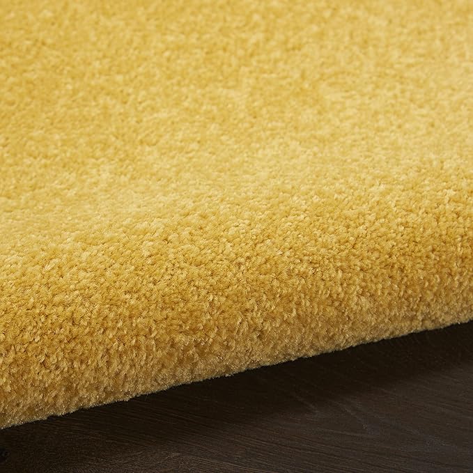 Nourison Essentials Indoor/Outdoor Yellow 7' x Square Area-Rug, Easy-Cleaning, Non Shedding, Bed Room, Living Room, Dining Room, Deck, Backyard, Patio (7 Square)