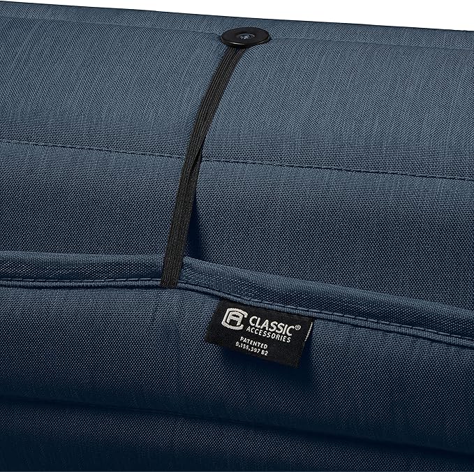 Classic Accessories Storigami Water-Resistant 72 x 21 Inch Chaise Lounge Cushion, Heather Indigo, Patio Cushion