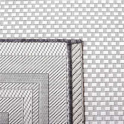 SAFAVIEH Washable Rug Outdoor Courtyard Collection - 2'3" x 10' Runner, Ivory & Black, Non-Shedding & Easy Cleaning, Ideal for Patio, Entryway, Mudroom, Hallway, Kitchen (CY8475-53712)