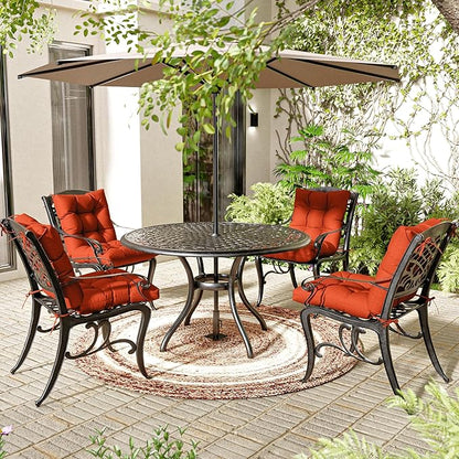 Patio Seat&Back Chair Cushions for Outdoor Furniture，Comfortable Cushions for Rocking/Dining/Lawn Chair-Set of 2