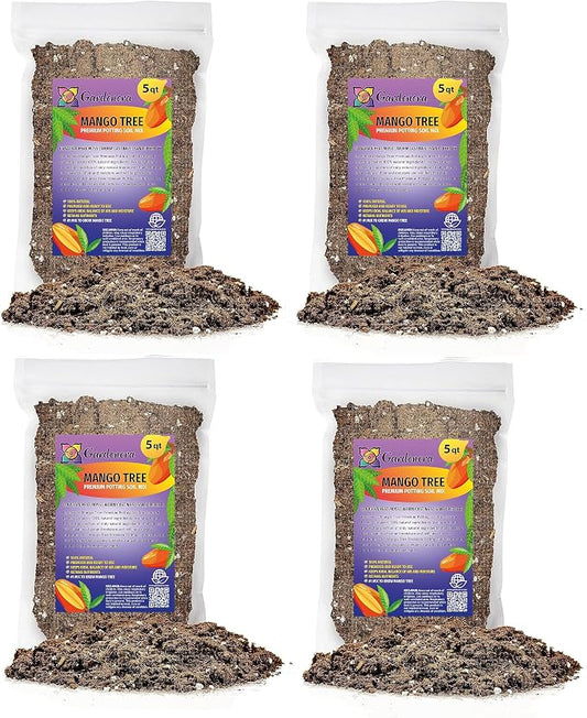 Gardenera Mango Tree Potting Mix - Unlock Robust Growth and Succulent Mangoes with Our High-Performance Formula - 20 Quart