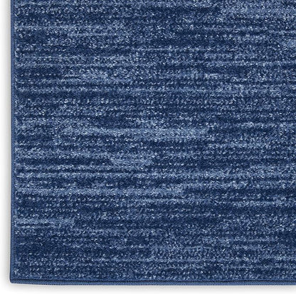 Nourison Home Essentials Indoor/Outdoor Navy Blue 10' x 14' Area Rug, Easy Cleaning, Non Shedding, Bed Room, Living Room, Dining Room, Backyard, Deck, Patio (10x14)