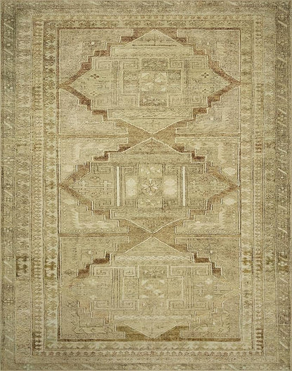 Loloi Magnolia Home by Joanna Gaines Sinclair Collection SIN-02 Khaki/Tobacco 3'-6" x 5'-6", .25" Pile Height, Machine Washable, Accent Rug
