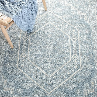 SAFAVIEH Adirondack Collection Accent Rug - 4' x 6', Slate & Ivory, Oriental Medallion Design, Non-Shedding & Easy Care, Ideal for High Traffic Areas in Entryway, Living Room, Bedroom (ADR108T)