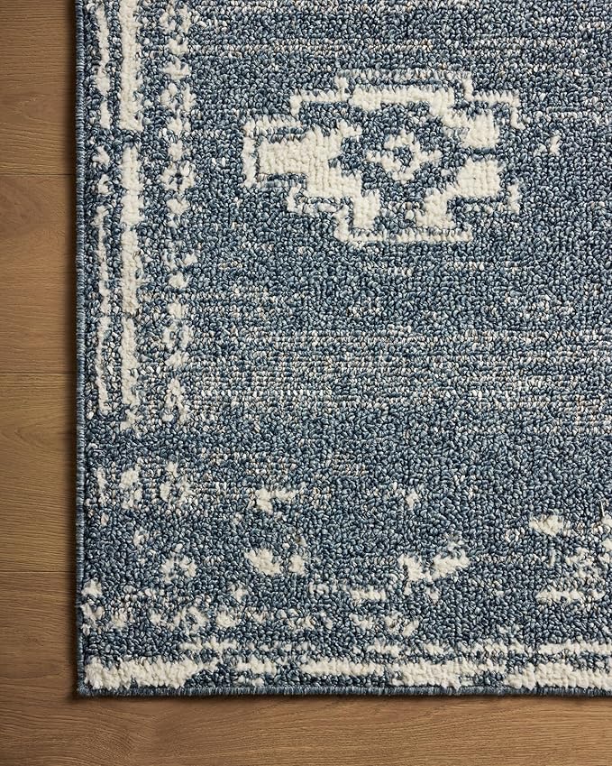 Loloi Magnolia Home by Joanna Gaines Gigi Collection GIG-03 Denim/Ivory 4'-0" x 6'-0" Accent Rug