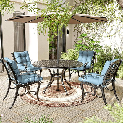 Patio Seat&Back Chair Cushions for Outdoor Furniture，Comfortable Cushions for Rocking/Dining/Lawn Chair-Set of 2