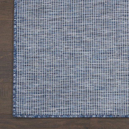 Nourison Positano Indoor-Outdoor Navy Blue 4' x 6' Area Rug, Easy Cleaning, Non Shedding, Bed Room, Living Room, Dining Room, Backyard, Deck, Patio (4x6)