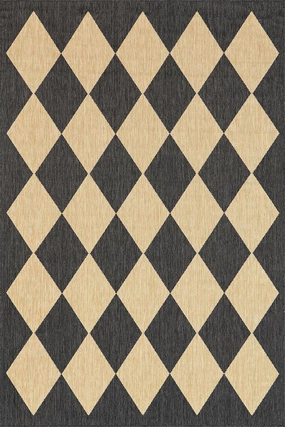 nuLOOM Outdoor Performance Collection Sabina Dark Grey/Ivory, 2' x 10', Soft, High Traffic, Stain Resistant, Easy Clean, Durable Runner for Indoor/Outdoor Patio, Deck, Porch, Garden, Courtyard