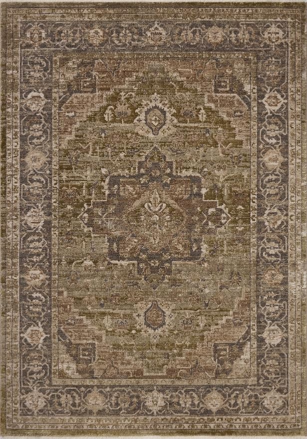 Loloi Haywood Collection HYD-03 Moss/Charcoal 2'-7" x 8'-0" Runner Rug