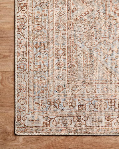 Loloi Chris Loves Julia Jules Collection JUL-04 Tangerine/Mist 2'-0'' x 5'-0'', .13" Pile Height, Accent Rug