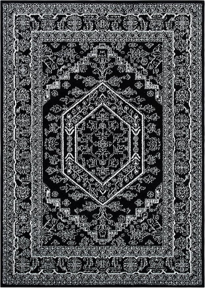 Safavieh Adirondack Collection Accent Rug - 2'6" x 4', Black & Ivory, Oriental Medallion Design, Non-Shedding & Easy Care, Ideal for High Traffic Areas in Entryway, Living Room, Bedroom (ADR108Z)