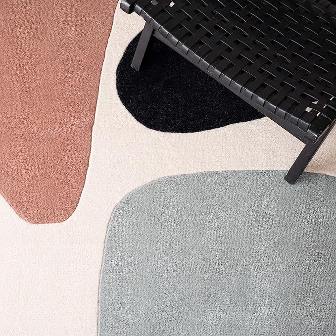 SAFAVIEH Washable Rug Outdoor Courtyard Collection - 2'3" x 22' Runner, Beige & Blue, Non-Shedding & Easy Cleaning, Ideal for Patio, Entryway, Mudroom, Hallway, Kitchen (CY6062-233)