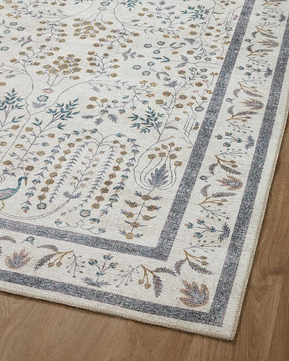 Loloi Rifle Paper Co. Maison Collection MAO-05 Wisteria Cream 8'-4" x 11'-6", .19" Pile Height, Area Rug